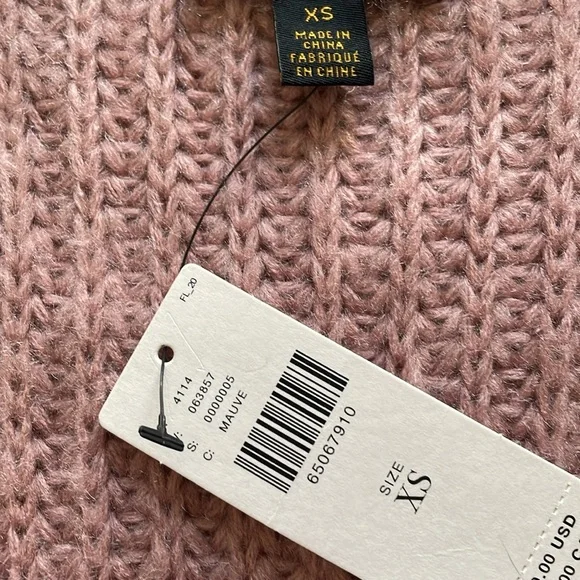 Anthropologie Dusty Pink Puff Sleeve Buttoned Cardigan - Picture 7 of 10